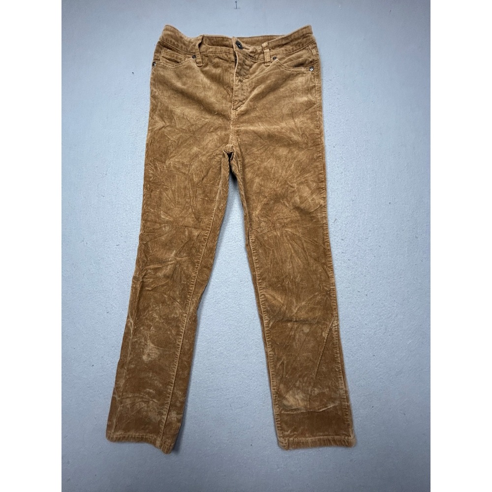 Style & Co Pants Corduroy Cotton Spandex Tan Brown Size 6P W29 Womens